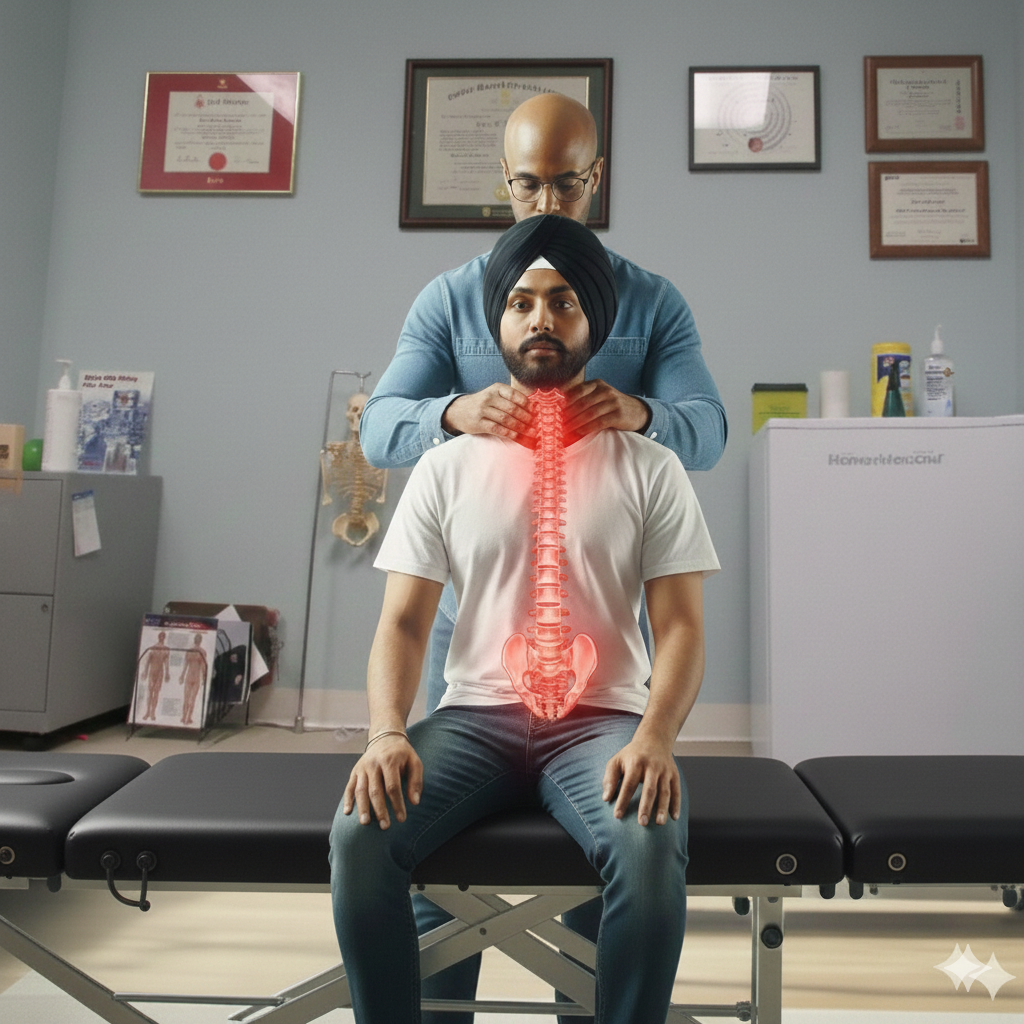 Neck exam familiar setting